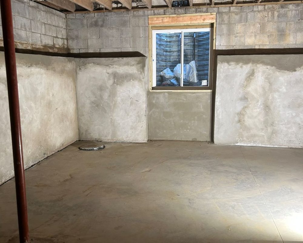 Completed crawlspace-to-basement conversion in West Chester PA