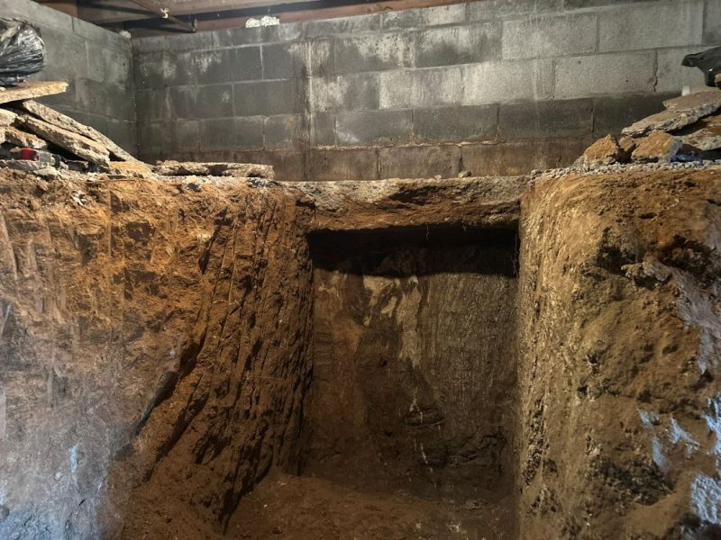 Crawlspace excavation for basement conversion in West Chester PA