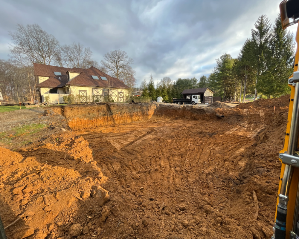Residential site preparation and grading project in Pennsylvania.